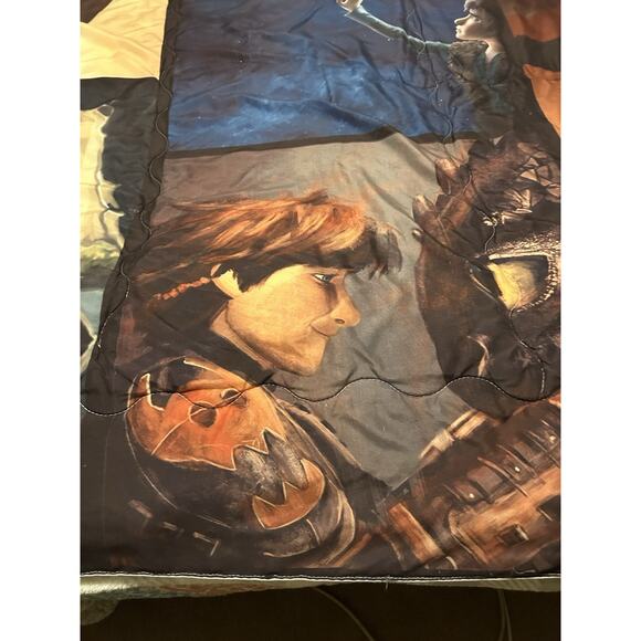 How to Train Your Dragon Comforter Blanket Toothless Hiccup 2010? DreamWorks - Picture 4 of 11